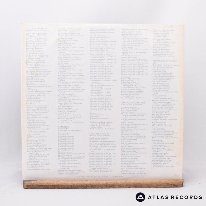 Paul Simon - Graceland - Embossed Sleeve LP Vinyl Record - EX/EX