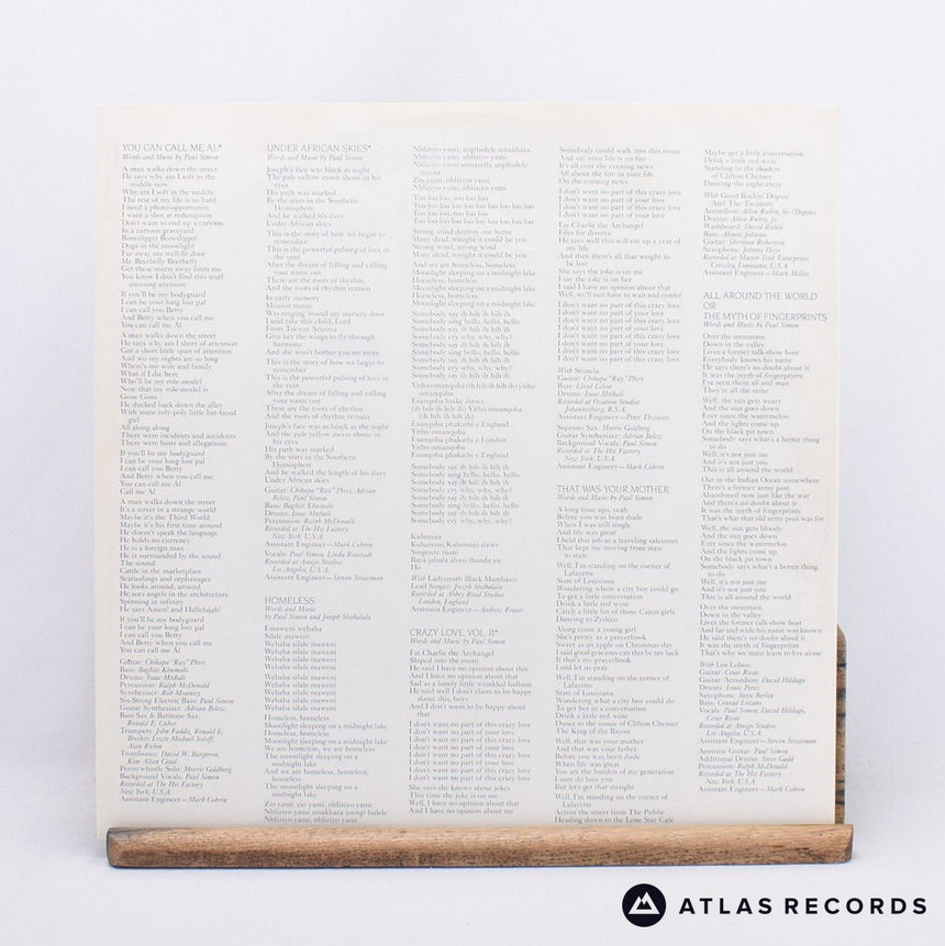Paul Simon - Graceland - LP Vinyl Record - EX/VG+