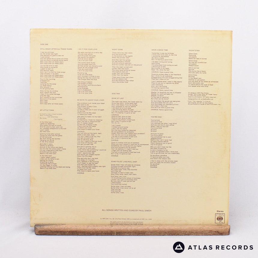 Paul Simon - Still Crazy After All These Years - LP Vinyl Record - VG+/VG+