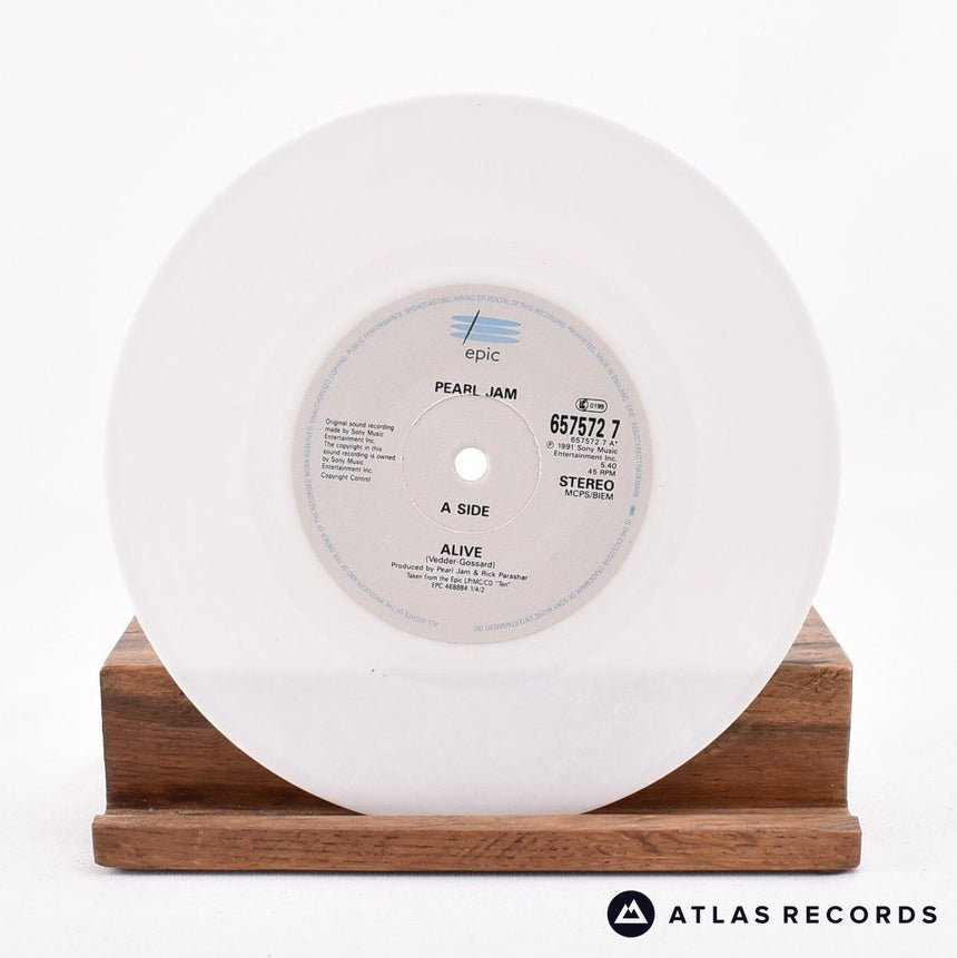 Pearl Jam - Alive - White Marble Limited Edition 7" Vinyl Record - VG+/EX