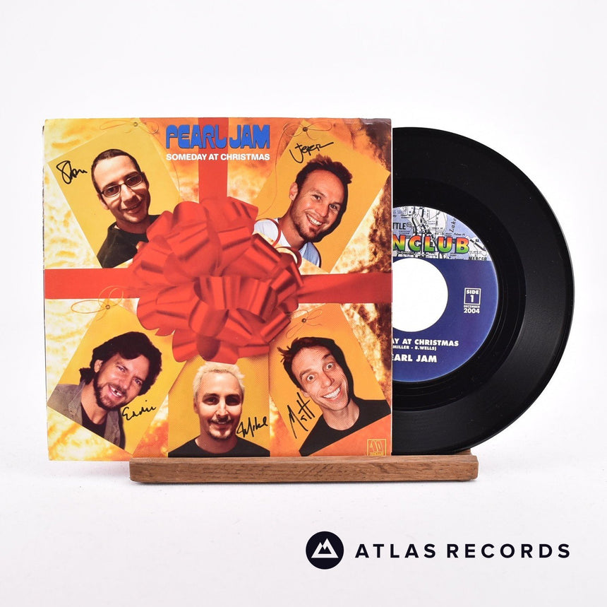 Pearl Jam Someday At Christmas 7" Vinyl Record - Front Cover & Record