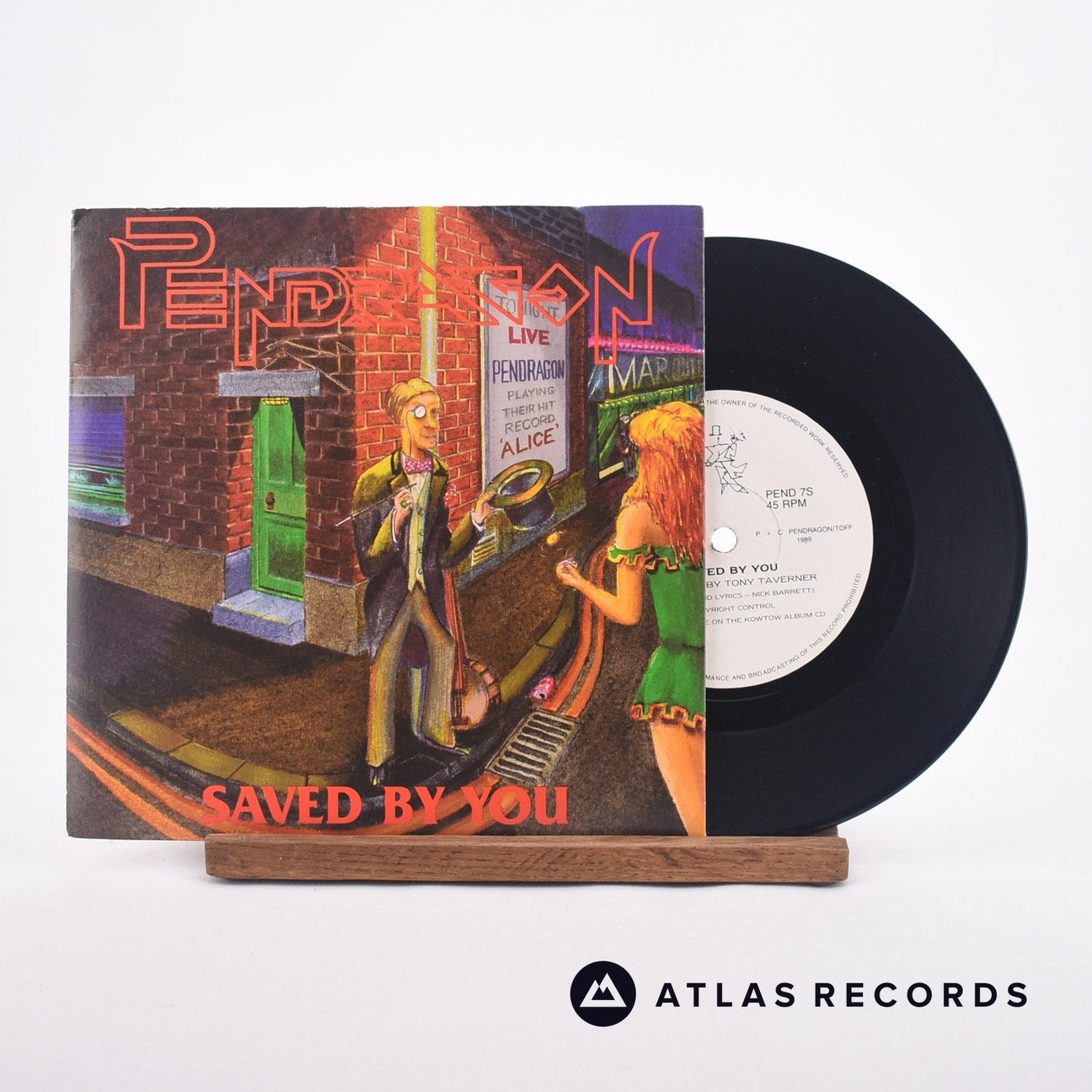Pendragon Saved By You 7" Vinyl Record - Front Cover & Record