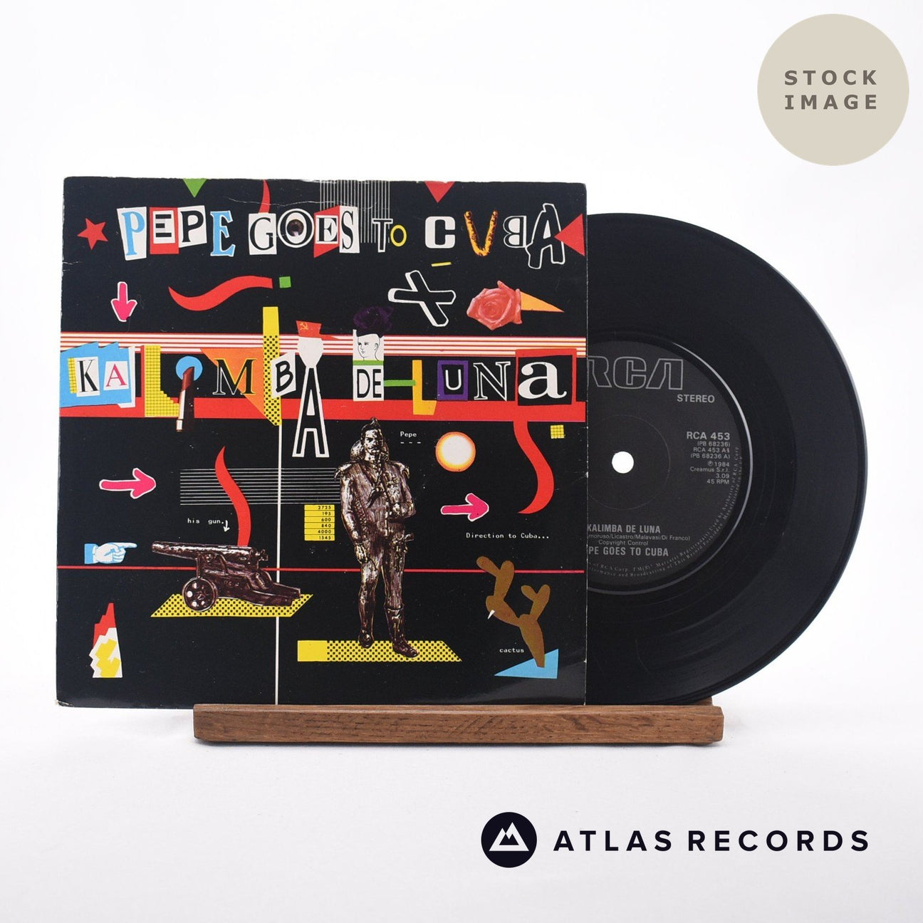 Pepe Goes To Cuba Kalimba De Luna 7" Vinyl Record - Sleeve & Record Side-By-Side