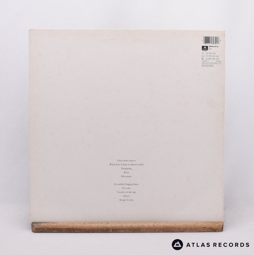 Pet Shop Boys - Actually - A-2 B-3 LP Vinyl Record - VG+/VG+