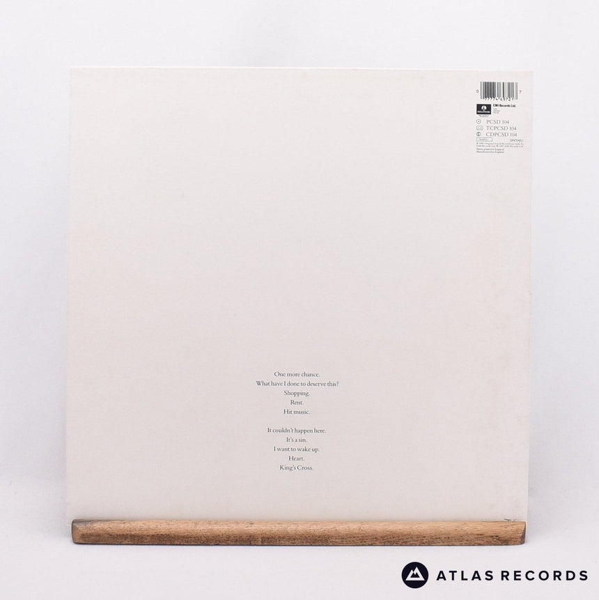 Pet Shop Boys - Actually - LP Vinyl Record - EX/EX