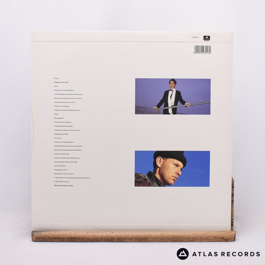 Pet Shop Boys - Always On My Mind (Remix) - 12" Vinyl Record - VG+/EX