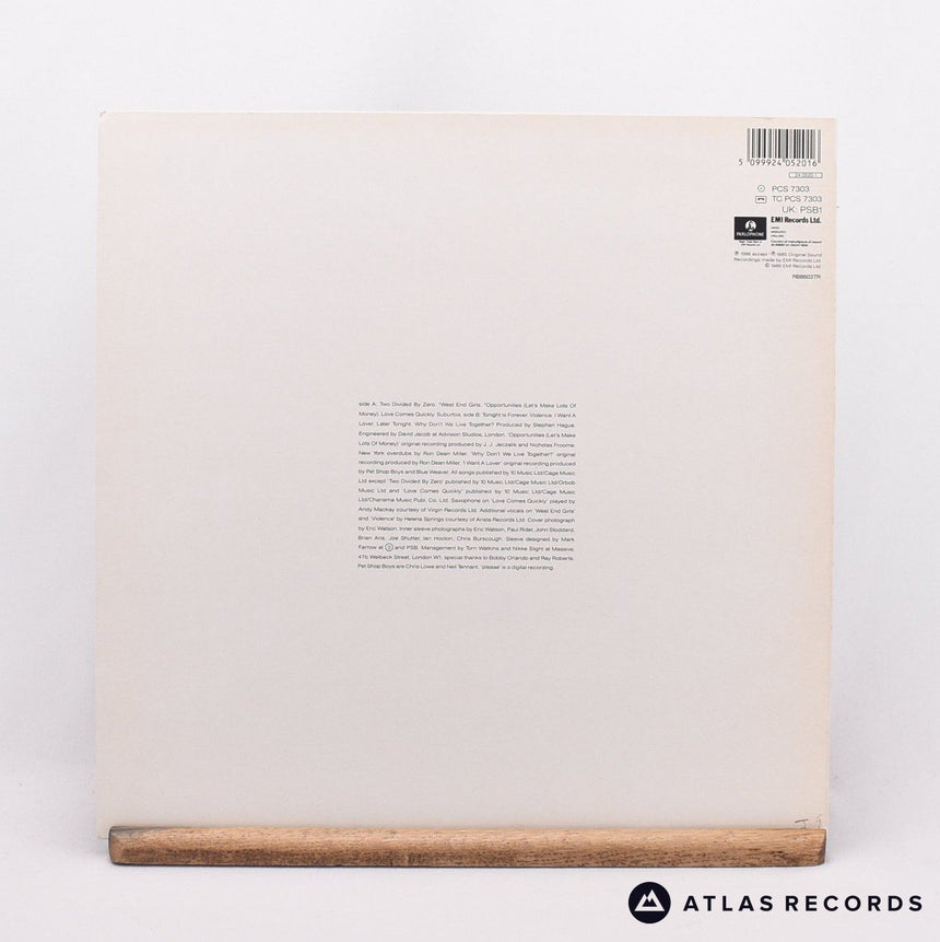 Pet Shop Boys - Please - Townhouse A-3U B-2U LP Vinyl Record - EX/EX