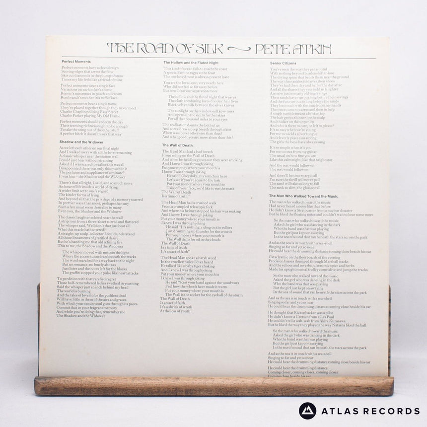 Pete Atkin - The Road Of Silk - Lyric Sheet LP Vinyl Record - VG+/EX