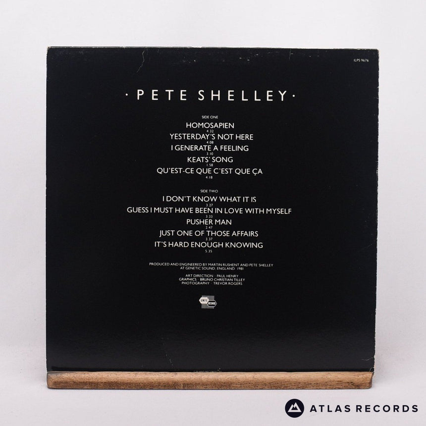 Pete Shelley - Homosapien - Townhouse LP Vinyl Record - VG+/EX