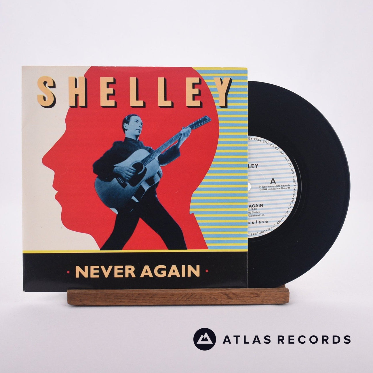 Pete Shelley Never Again 7" Vinyl Record - Front Cover & Record