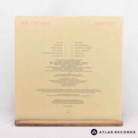 Pete Townshend - Empty Glass - LP Vinyl Record - NM/NM