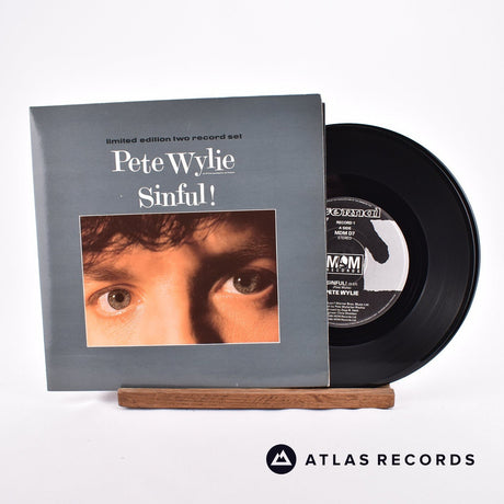 Pete Wylie Sinful! 2 x 7" Vinyl Record - Front Cover & Record