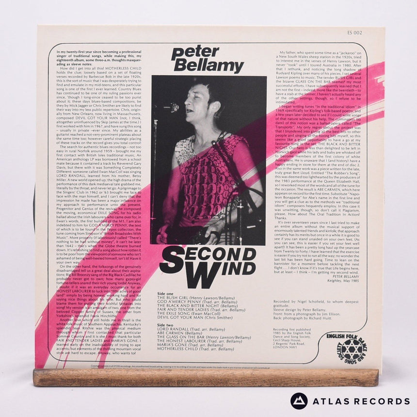 Peter Bellamy - Second Wind - LP Vinyl Record - EX/VG+