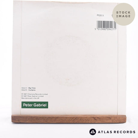 Peter Gabriel Big Time 7" Vinyl Record - Reverse Of Sleeve