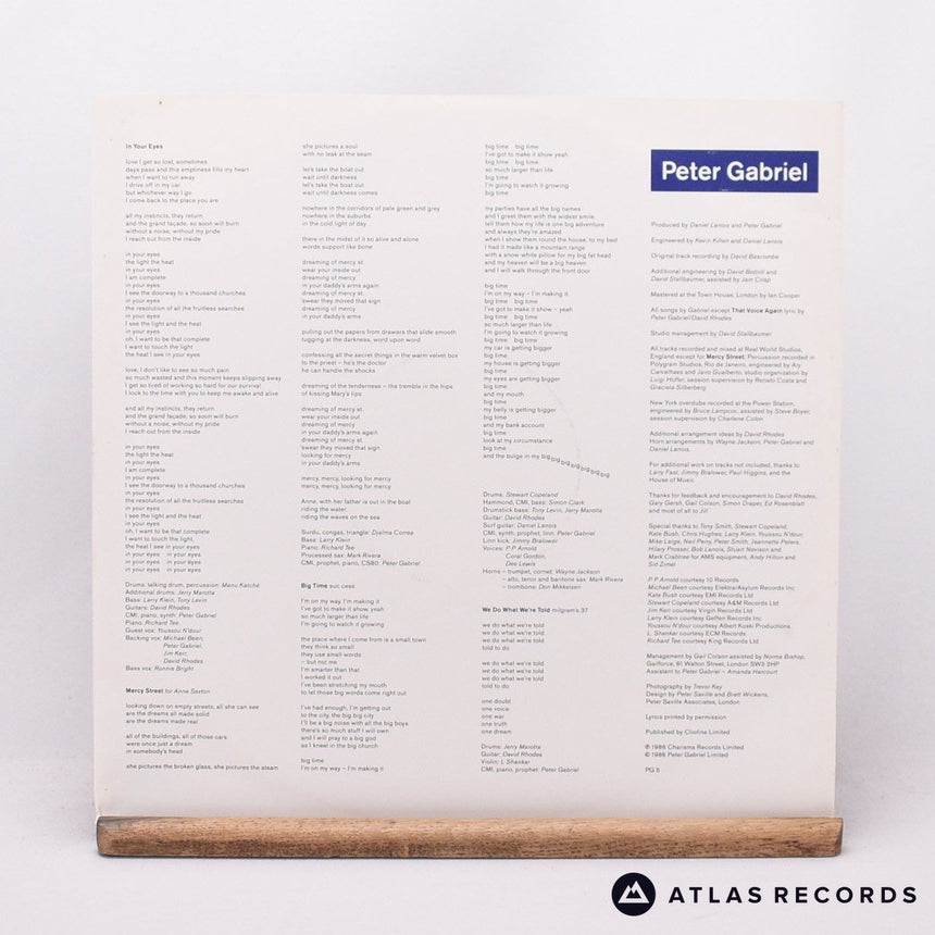 Peter Gabriel - So - Townhouse LP Vinyl Record - VG+/VG+