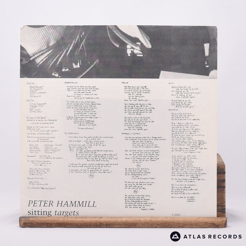 Peter Hammill - Sitting Targets - Lyric Sheet LP Vinyl Record - VG+/VG+