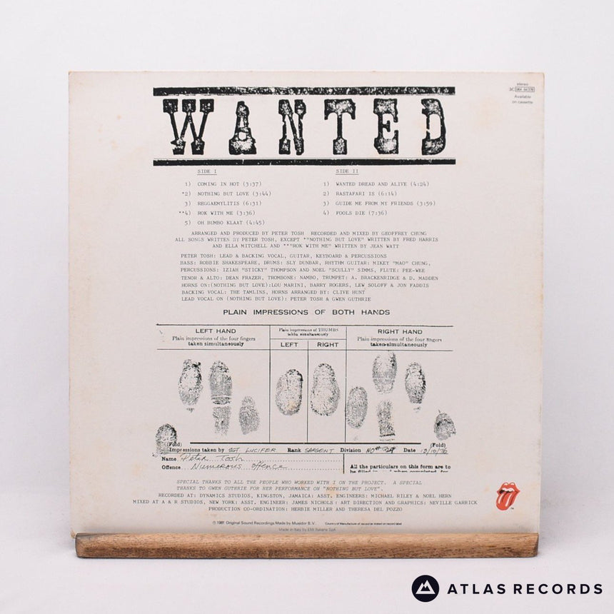 Peter Tosh - Wanted Dread & Alive - -A -B LP Vinyl Record - VG+/EX