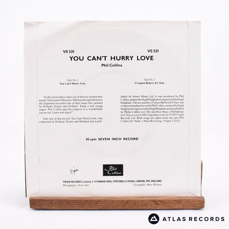 Phil Collins - You Can't Hurry Love - 7" Vinyl Record - EX/EX