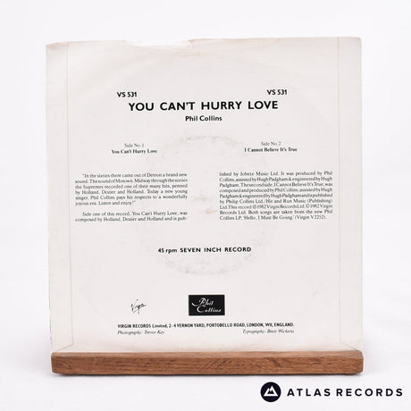 Phil Collins - You Can't Hurry Love - 7" Vinyl Record - VG+/VG+