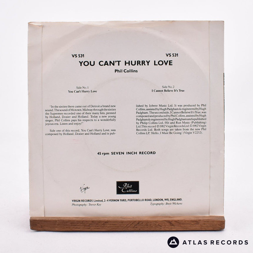 Phil Collins - You Can't Hurry Love - 7" Vinyl Record - VG+/VG+