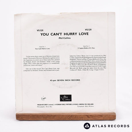 Phil Collins - You Can't Hurry Love - 7" Vinyl Record - VG+/VG+