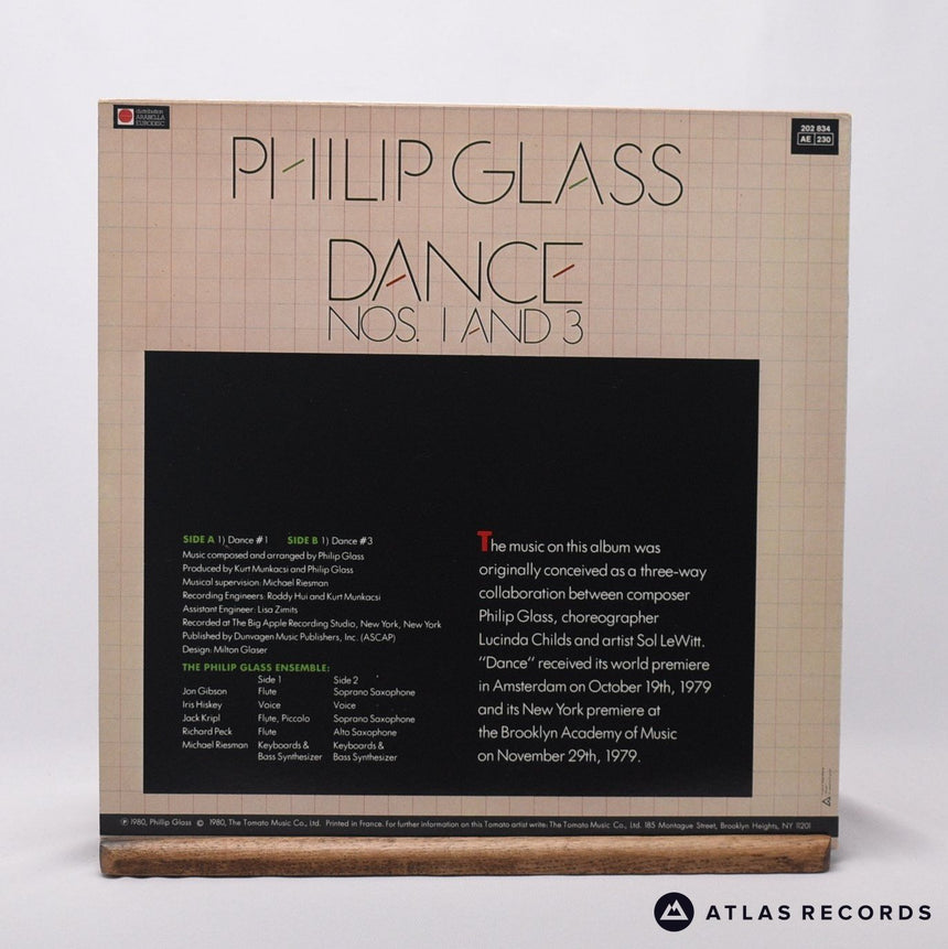 Philip Glass - Dance Nos. 1 And 3 - A B LP Vinyl Record - EX/EX