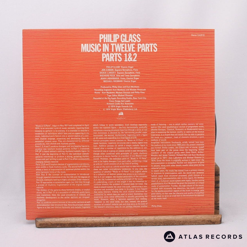 Philip Glass - Music In Twelve Parts - Parts 1 & 2 - LP Vinyl Record - EX/VG+