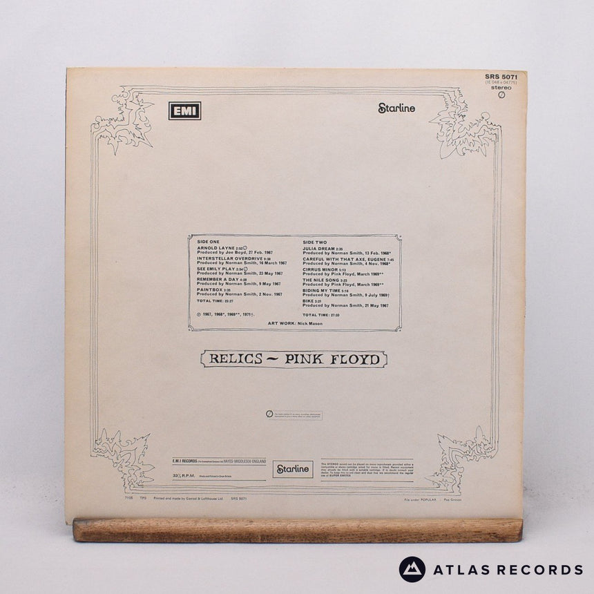 Pink Floyd - Relics - A-1 B-2 LP Vinyl Record - EX/EX
