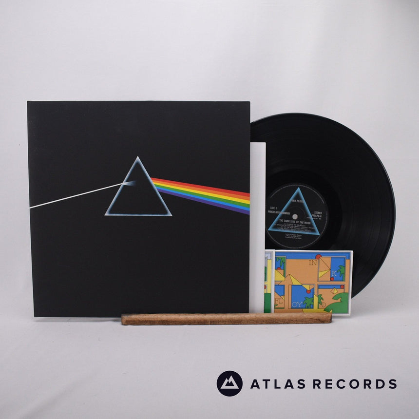 Pink Floyd The Dark Side Of The Moon LP Vinyl Record - Front Cover & Record