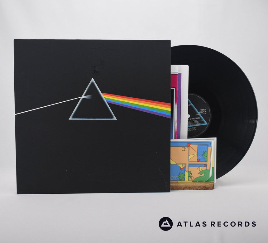 Pink Floyd The Dark Side Of The Moon LP Vinyl Record - Front Cover & Record