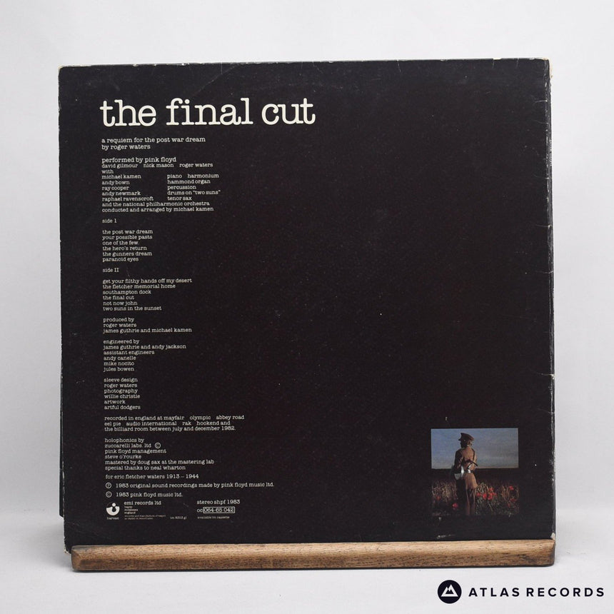 Pink Floyd - The Final Cut - Gatefold A-1 B-2 LP Vinyl Record - VG+/VG+
