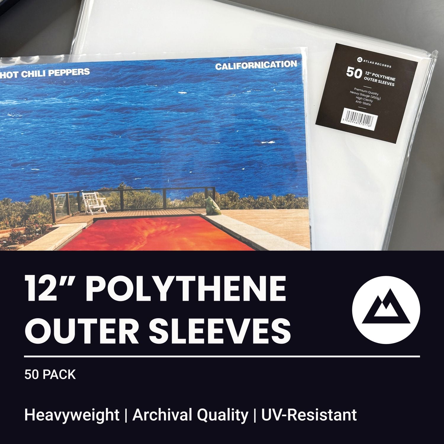 25 High-Grade 450 Gauge Polythene Record Sleeves - Inner Sleeves For Vinyl Protection