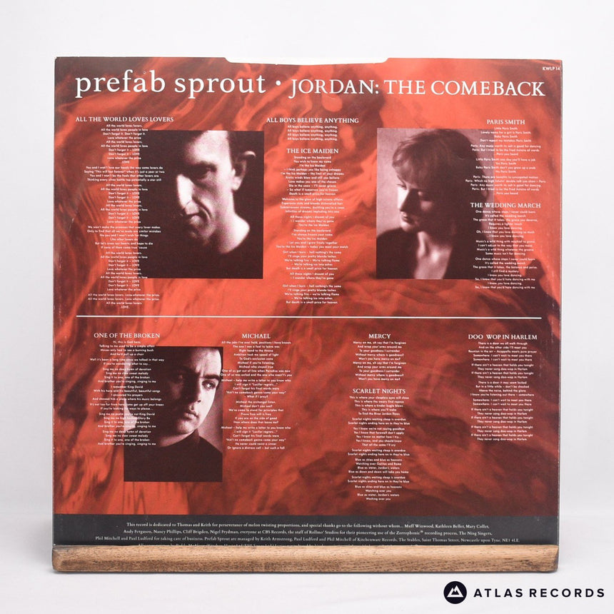 Prefab Sprout - Jordan: The Comeback - Textured Sleeve LP Vinyl Record - EX/VG+