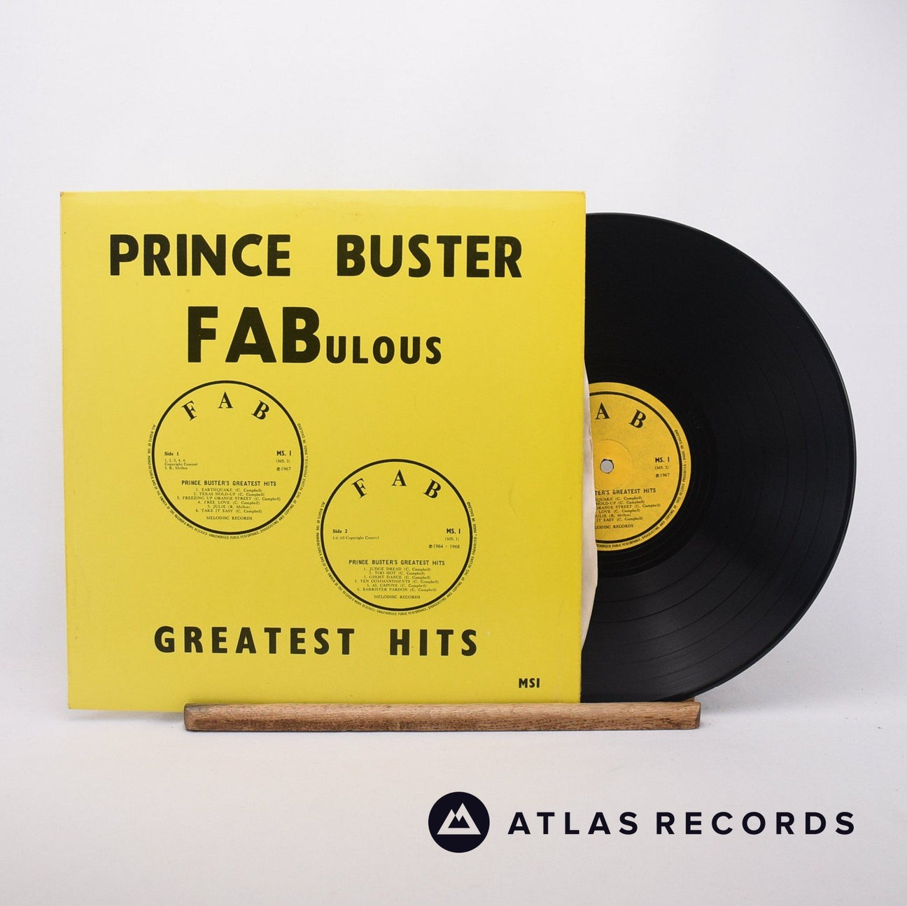Prince Buster Fabulous Greatest Hits LP Vinyl Record - Front Cover & Record
