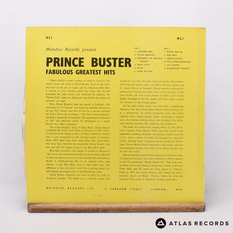 Prince Buster - Fabulous Greatest Hits - Repress +1 +2 LP Vinyl Record - VG+/VG+