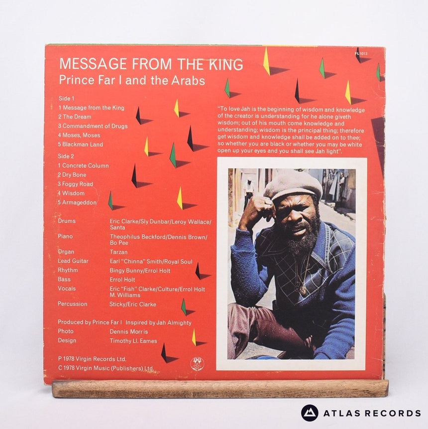 Prince Far I & The Arabs - Message From The King - LP Vinyl Record - VG+/VG+