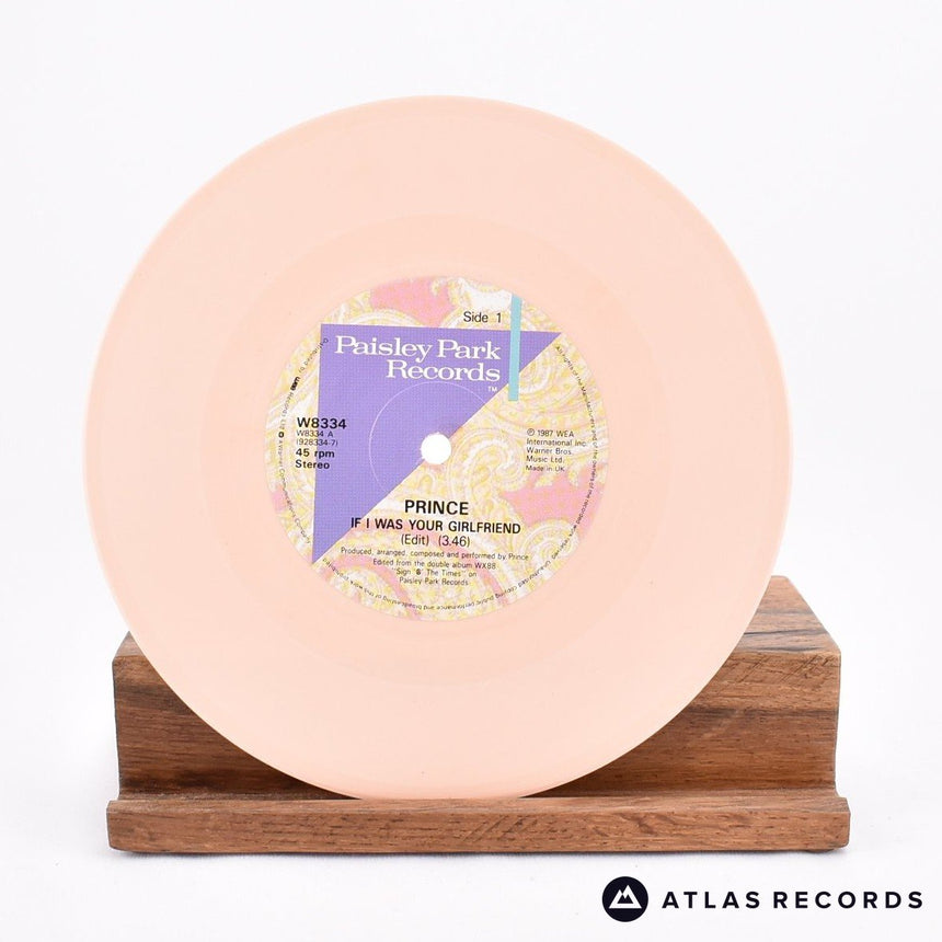 Prince - If I Was Your Girlfriend - Peach Insert 7" Vinyl Record - EX/EX