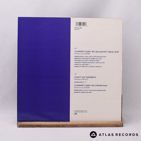 Princess - I Cannot Carry On - 12" Vinyl Record - VG+/EX