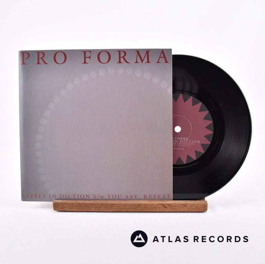 Pro Forma Lapses In Diction 7" Vinyl Record - Front Cover & Record