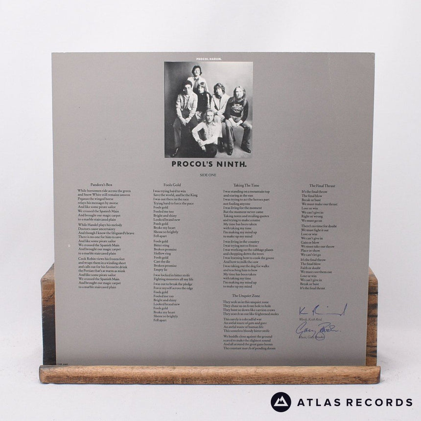 Procol Harum - Procol's Ninth - Lyric Sheet LP Vinyl Record - EX/EX