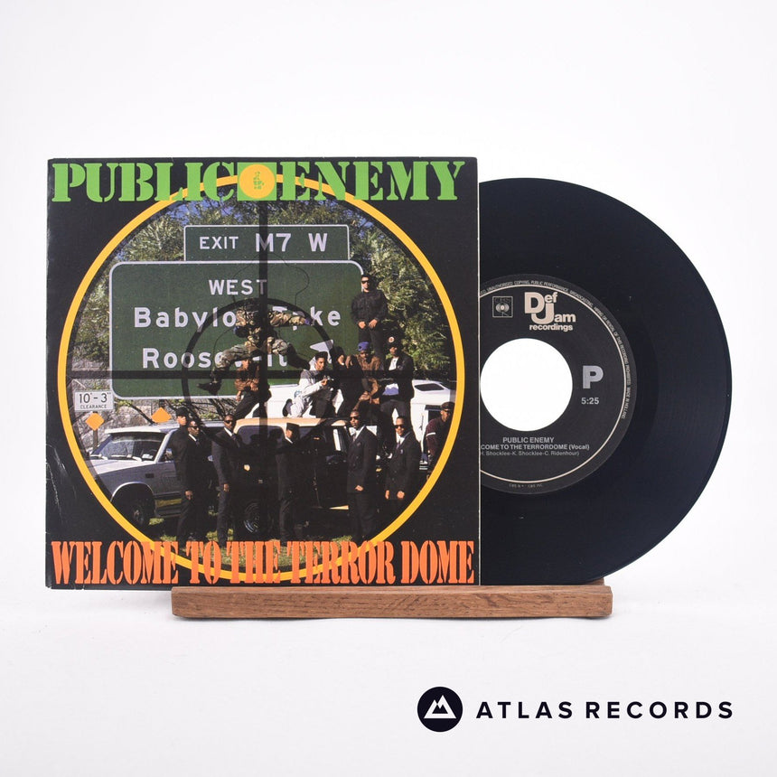 Public Enemy Welcome To The Terrordome 7" Vinyl Record - Front Cover & Record