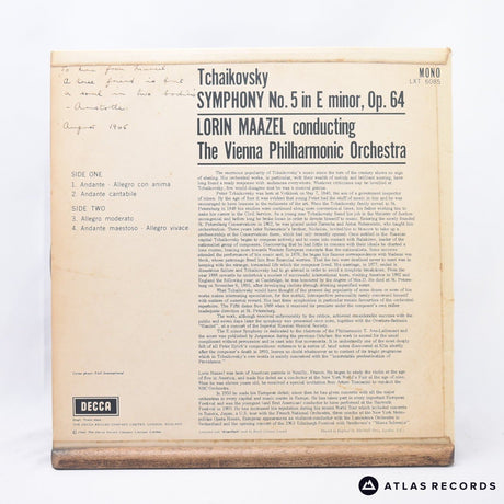 Pyotr Ilyich Tchaikovsky - Fifth Symphony - LP Vinyl Record - VG+/VG