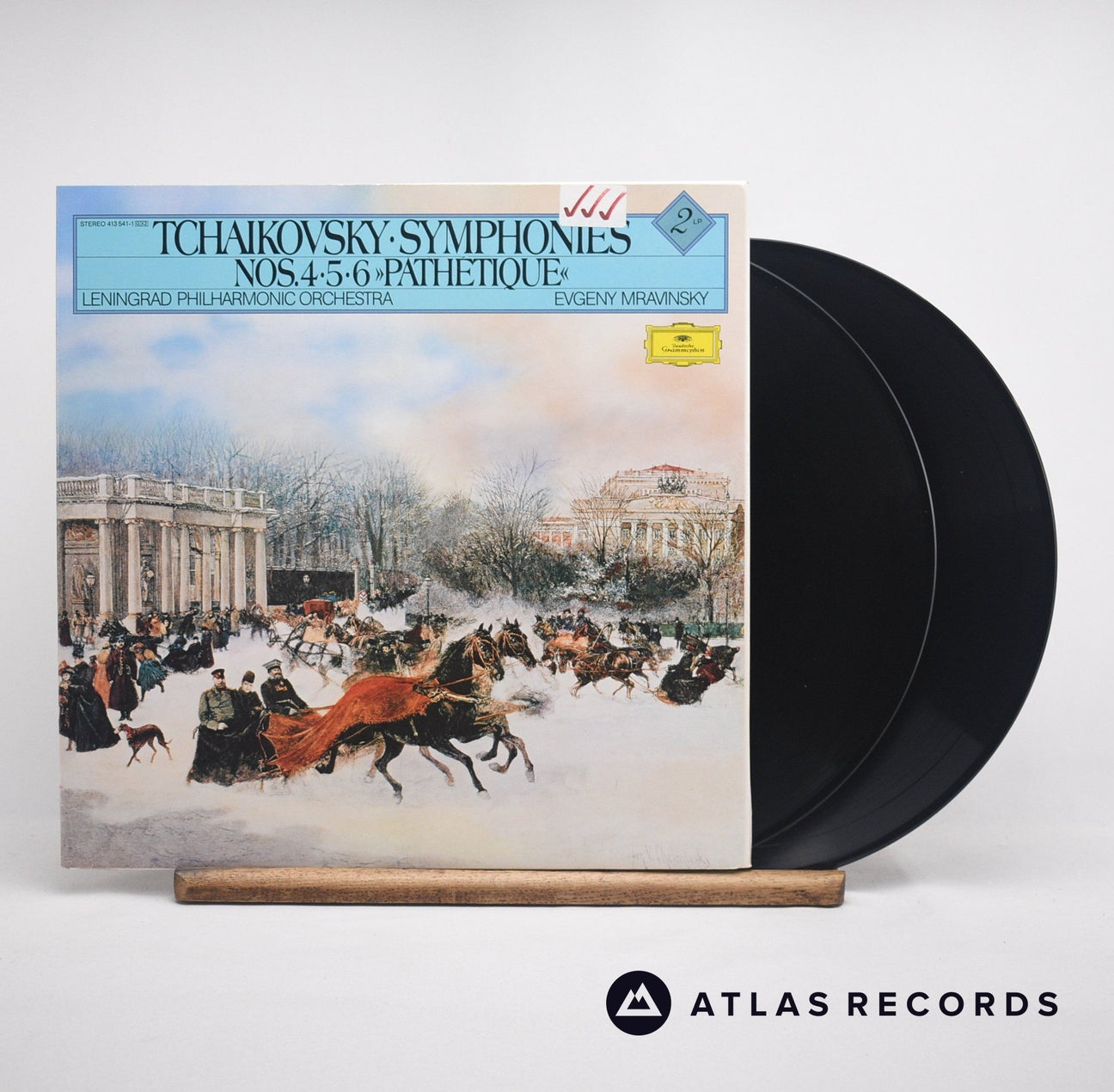 Pyotr Ilyich Tchaikovsky Symphonies Nos. 4•5•6 »Pathetique« Double LP Vinyl Record - Front Cover & Record