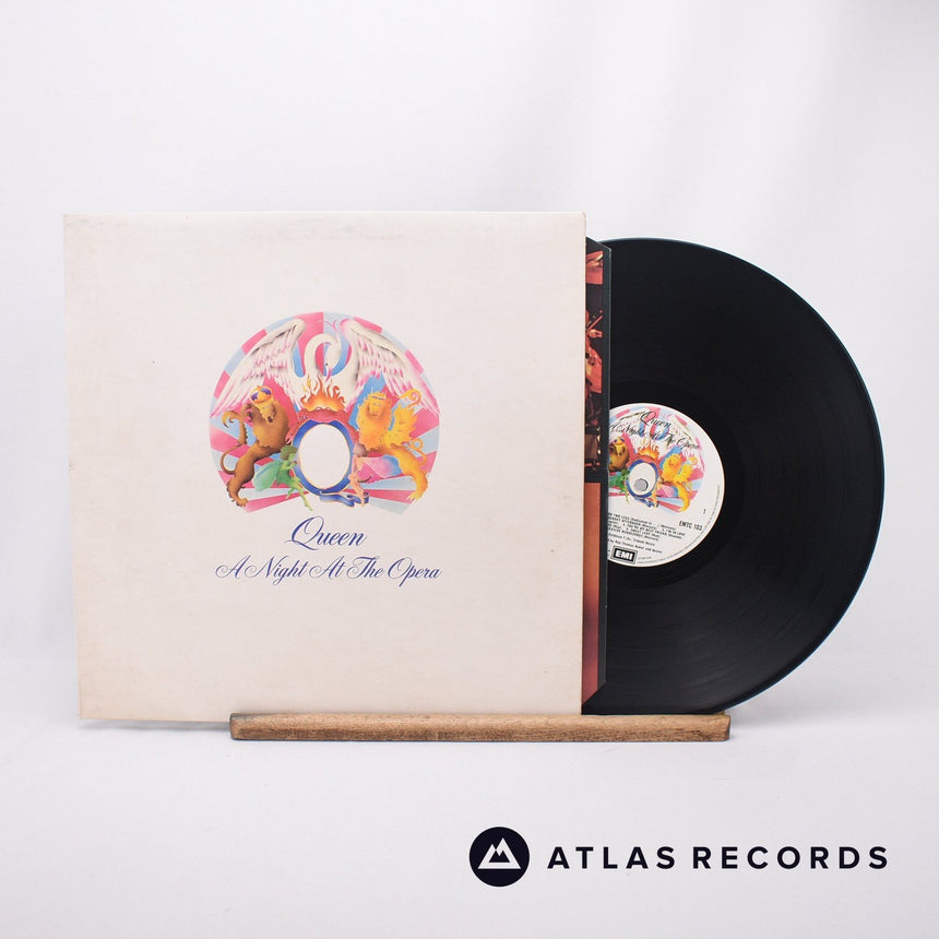 Queen A Night At The Opera LP Vinyl Record - Front Cover & Record