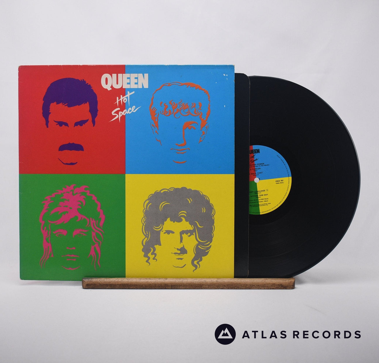 Queen Hot Space LP Vinyl Record - Front Cover & Record