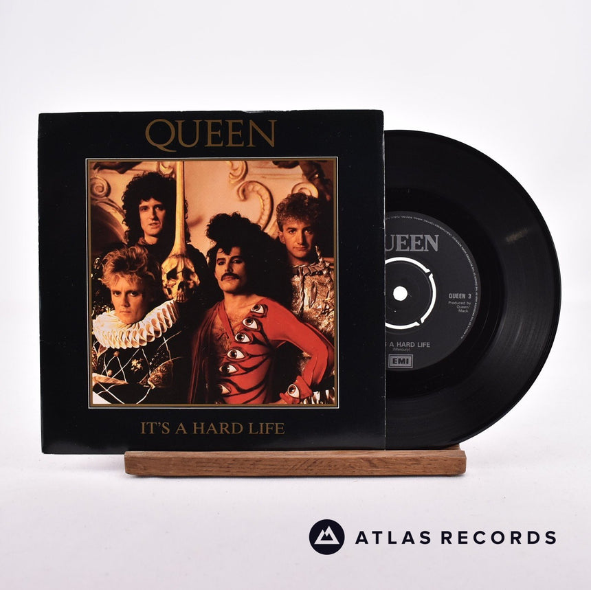 Queen It's A Hard Life 7" Vinyl Record - Front Cover & Record