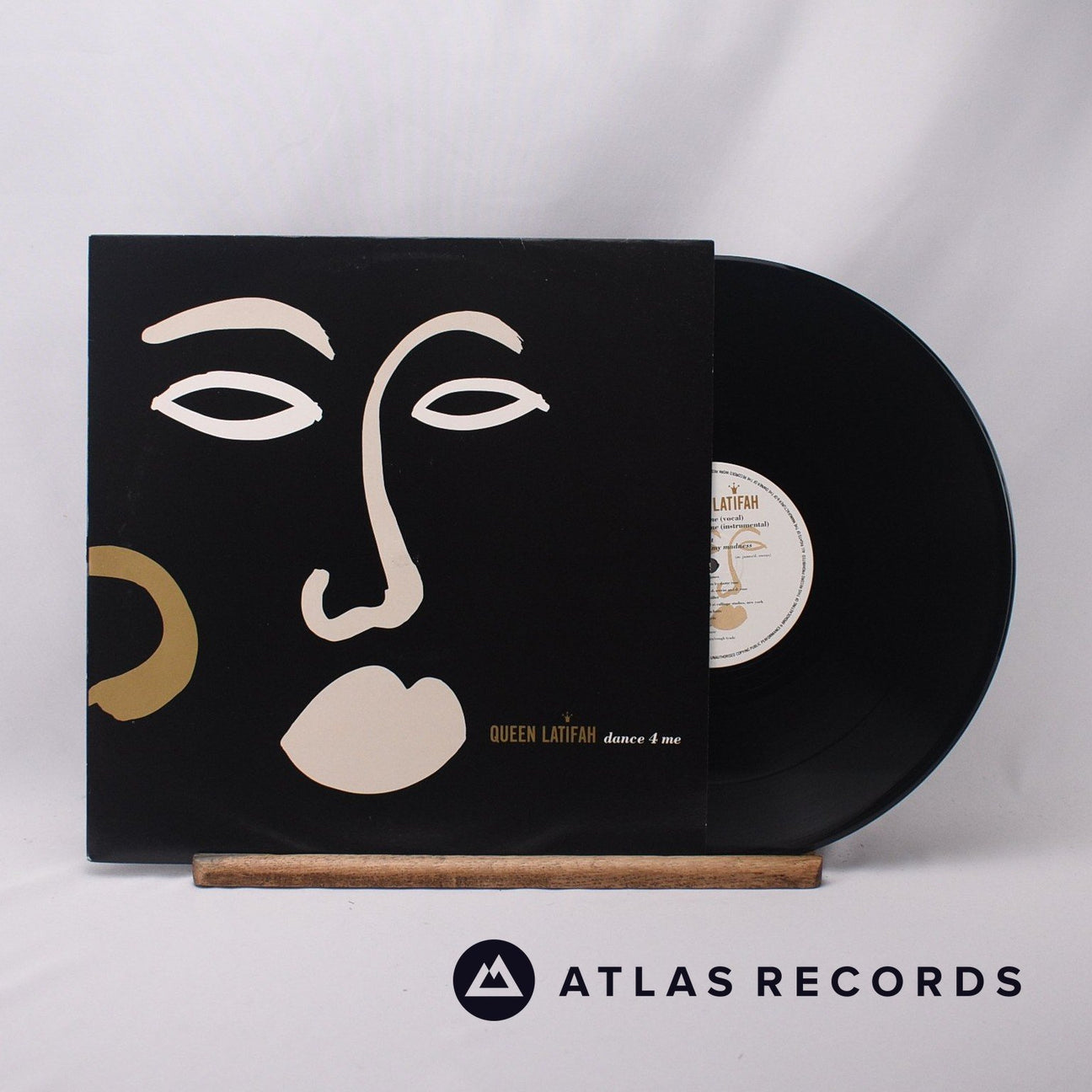 Queen Latifah Dance 4 Me 12" Vinyl Record - Front Cover & Record