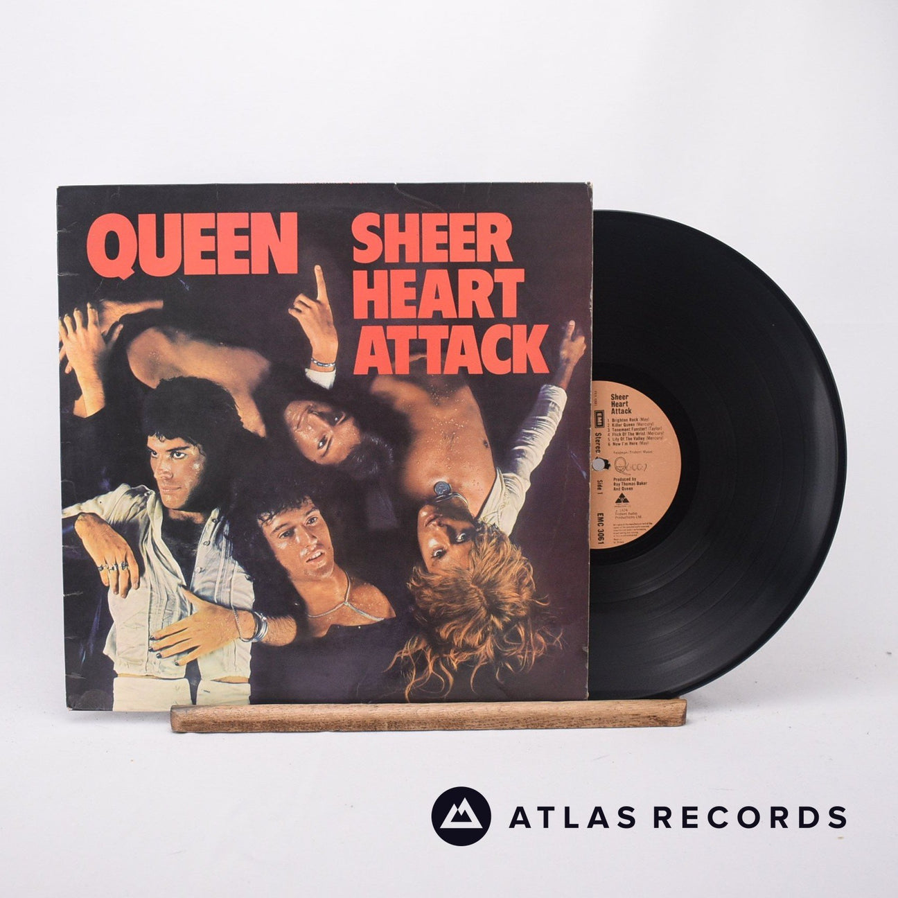 Queen Sheer Heart Attack LP Vinyl Record - Front Cover & Record