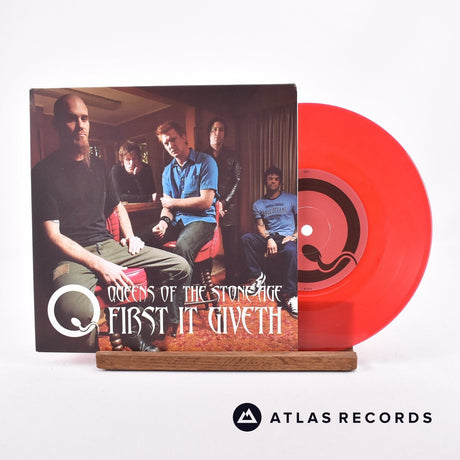 Queens Of The Stone Age First It Giveth 7" Vinyl Record - Front Cover & Record