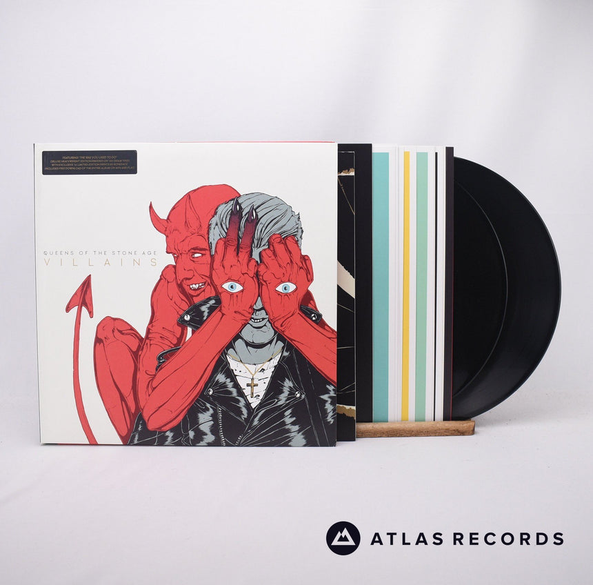 Queens Of The Stone Age Villains 2 x LP Vinyl Record - Front Cover & Record
